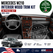 WOOD LOOK DASH TRIM KIT FOR MERCEDES BENZ W210 E CLASS 36PC 1995-2002 picture