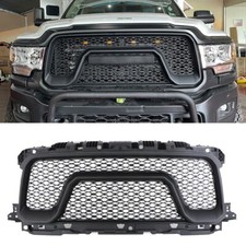 Matte Black Front Grille Fit For Dodge Ram 2500 3500 2019-2023 Grille W/Light picture