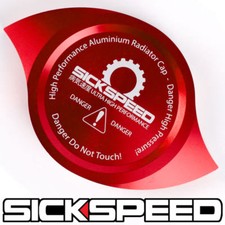 RED HIGH PERFORMANCE BILLET ALUMINUM RADIATOR PROTECTOR PRESSURE CAP COVER P5 picture