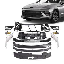 Fits 2024-2025 Hyundai Sonata Front Bumper Kit W/O Camera Hole+Fog Light Set picture