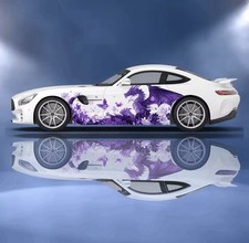 Dragon Car Decal; Dragon Flaming Car Decal; Both Sides, Custom Flame Decals picture