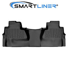 SMARTLINER Custom 2nd Row Black Floor Mat Liner for Silverado/Sierra Crew Cab picture
