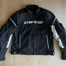 Dainese Air Frame D1 Tex Jacket Motorcycle Mens 56 Black Shoulder Elbow Pads picture