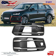 2X For Audi Q7 2016-2019 Front Bumper Fog Light Grille Grill Covers Bezel Insert picture