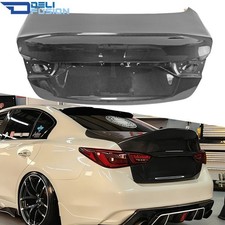 Fits 2018-2025 Infiniti Q50 V37 DLF Type Real Carbon Fiber Rear Trunk (Facelift) picture