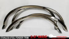 Fits 87-96 Bronco F150 Truck Chrome Polished Stainless Steel Fender Trim Set picture