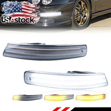 Clear Dynamic LED Front Parking Turn Signal Lights For 1998-2001 Acura Integra picture