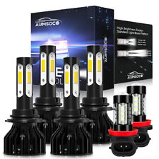 For 2011-2015 Nissan Armada Combo LED Headlight High+Low Beam + Fog Light Kit picture