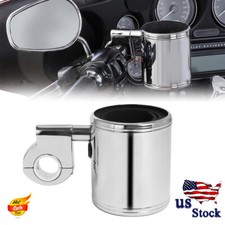 Motorcycle Cup Holder Chrome Handlebar Drink Holder for Harley Universal picture