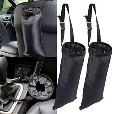 2pcs Portable Car Trash Bag Garbage Bag Organizer for Vehicles Waterproof Black picture