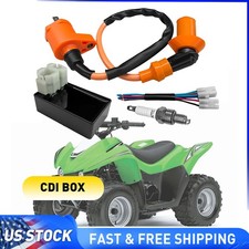 Ignitor CDI Box Unit &Spark Plug&Ignition Coil For Kawasaki KFX90 2007-2016 2015 picture