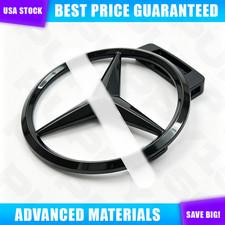 W223 S Gloss Black Star Trunk Emblem for AMG S63 S500 S580 Rear Badge 85mm picture