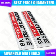 2pc 2005-2010 For Power Stroke Turbo Diesel V8 Door Fender Side Emblem Badge picture