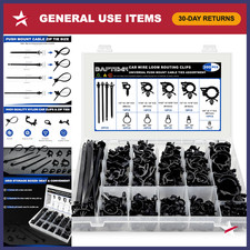 200 PCS Car Wire Loom Clips & Push Mount Cable Zip Ties - Auto Wiring Kit picture