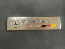 Mercedes-Benz Powered by Fender Door Metal Emblem Badge Sticker Matte Silver picture