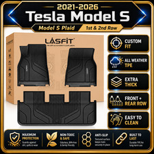 LASFIT Premium Extra Thick Floor Mats Fit for Tesla Model S & Model S Plaid 2 picture