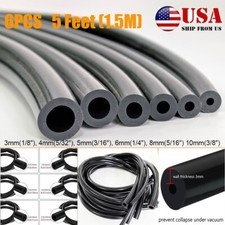 5FT 6PCS 3/4/5/6/8/10MM Car Automotive Silicone Vacuum Tubing Hose line Kit  picture