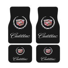 4 Piece Cadillac Car Front & Rear Floor Mat Set Non-Slip Carpet Mats picture