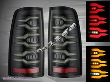 99-06 Chevy Silverado / 99-06 GMC Sierra Luxx Series LED Tail Lights Alpha black picture