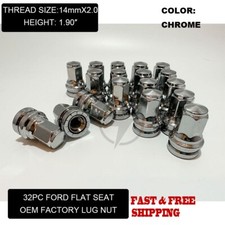 32 OEM Factory Lug Nuts 14x2.0 Flat Washer For Ford 99-02 F-250 F-350 Excursion picture