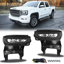 For 2016 2017 2018 2019 GMC Sierra 1500 LED Fog Lights Front Bumper Lamps+Wiring picture