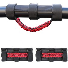 RERPRO UTV Grab Handles Grips fit 1.75”-2” 1.75”-2.0” Roll Bar, 2 Pack Red  picture