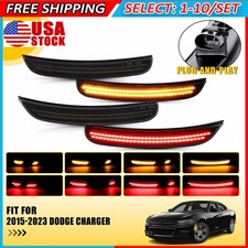4-40x For Dodge Charger 15-23 Front+Rear Fender Side Marker Light Lamp LED 12V picture