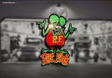 Rat Fink Water Slide Decal Rat Racing Speed Flathead Hot Rod Ford Hemi Ed Roth picture