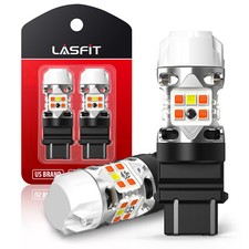 2xLASFIT 3157 4157 Switchback LED Turn Signal Light Bulb Anti Hyper Flash Canbus picture