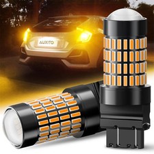 2/4/6X 3157 3156 Amber Yellow Turn LED Signal Light Parking Bulb Error Free picture