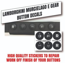 Fits 2007+ Lamborghini Murcielago E Gear  CONTROL BUTTON REPAIR DECALS STICKERS picture