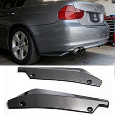 2x Carbon Fiber Style Rear Bumper Side Spats Lip Splitter For BMW E90 323i 325i picture