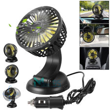 Universal 12V Car Cooling Fan w/ Cigarette Lighter for Van SUV Boat Auto Vehicle picture
