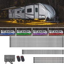 LEDGlow Multi Color Slimline LED 40ft - 45ft RV Camper Underglow Neon Light Kit picture