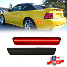 2Pcs Smoked Lens Rear LED Bumper Side Marker Lights For 1999-2004 Ford Mustang picture