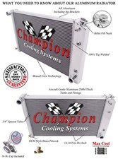 Eagle Racing 4 Row Aluminum Radiator For 1970 - 88 Chevy/GM Cars picture