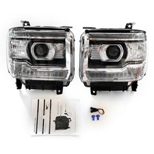 DRL Lamps Clear LED Headlights for 2014-2018 GMC Sierra 1500 2015-2019 2500 3500 picture