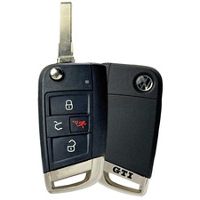 Mint Oem 18-20 VW Volkswagen GTI LOGO Flip Key Fob Remote Uncut 5G6.959.752.BG picture