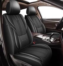AOMSAZTO Car Seat Covers Full Set for VW Jetta 2008-2026 Black Faux Leather New picture
