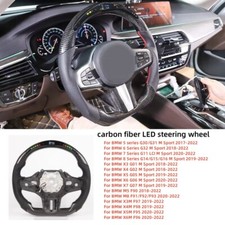 REAL CARBON FIBER LED STEERING WHEEL FIT 2019-22 BMW G30 G31 G32 G11 G14 G15 G16 picture