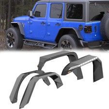 Fits 2018-23 24 Jeep Wrangler JL 4 Pcs Front+Rear Fender Flares Set 2 Sides picture
