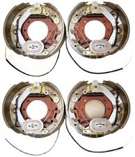 Four 12-1/4 x 5 Electric Trailer Brake Assemblies 12K–15K Axle Dexter 9-28 picture