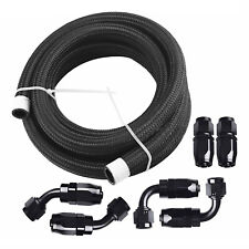 4AN/6AN/8AN/10AN/12AN Nylon Braided Fuel Line Oil/Gas/Fuel Hose End Fittings Kit picture