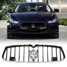 Chrome Black Front Grille For Maserati Ghibli 2014-2017 Bumper Grill Accessories picture