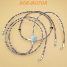 Front Braided Brake Hose Line For Arctic Cat 400 450 500 550 650 700 1000 XT TRV picture