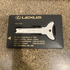 Vintage Lexus Flat Emergency Wallet Key Card Blank Plastic 46471  picture