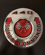 440 Super Commando Red Pie Tin NOS Plymouth Dodge Mopar Rare Aircleaner Lid picture