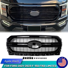 Agate Black Front Bumper Grille For Ford 2021 2022 2023 F-150 F150 Limited XLT picture