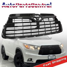 New Fit 2014-2016 Toyota Highlander Grille Black Front Bumper Upper Lower Grille picture