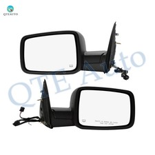 LH-RH Power Adjust Heated Textured Black Manual Folding For 2011 2012 RAM 1500 picture